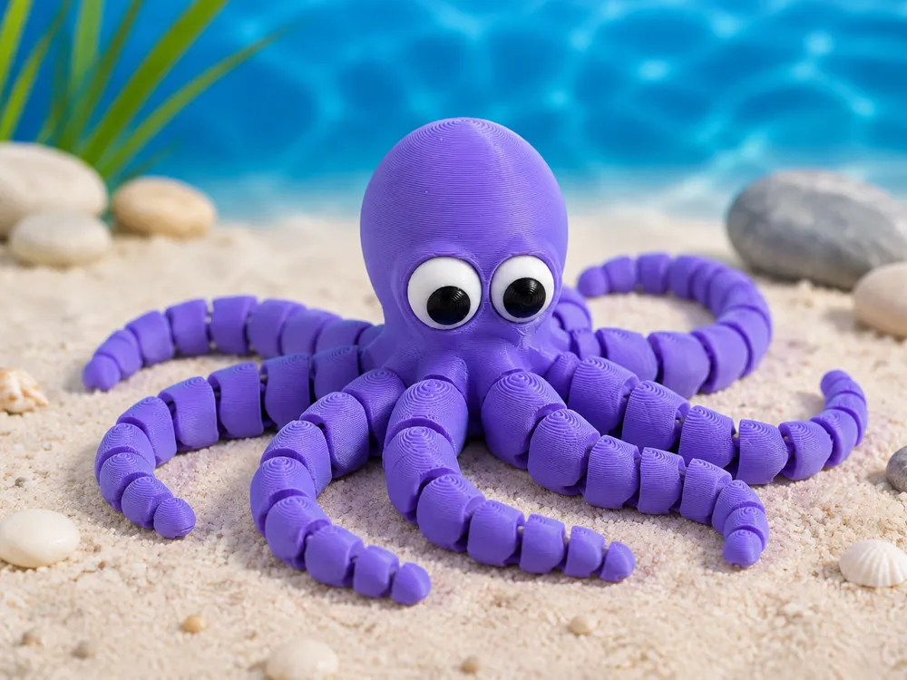 Objeto manipulable: Cute Flexi Octopus – Articulated Fidget Toy. Referencia del modelo original.