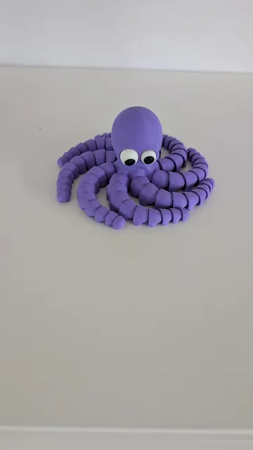 Objeto manipulable: Cute Flexi Octopus – Articulated Fidget Toy — vista de referencia 3