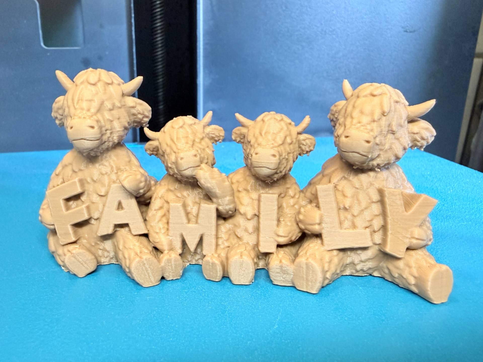 Highland Cow Family Figurine