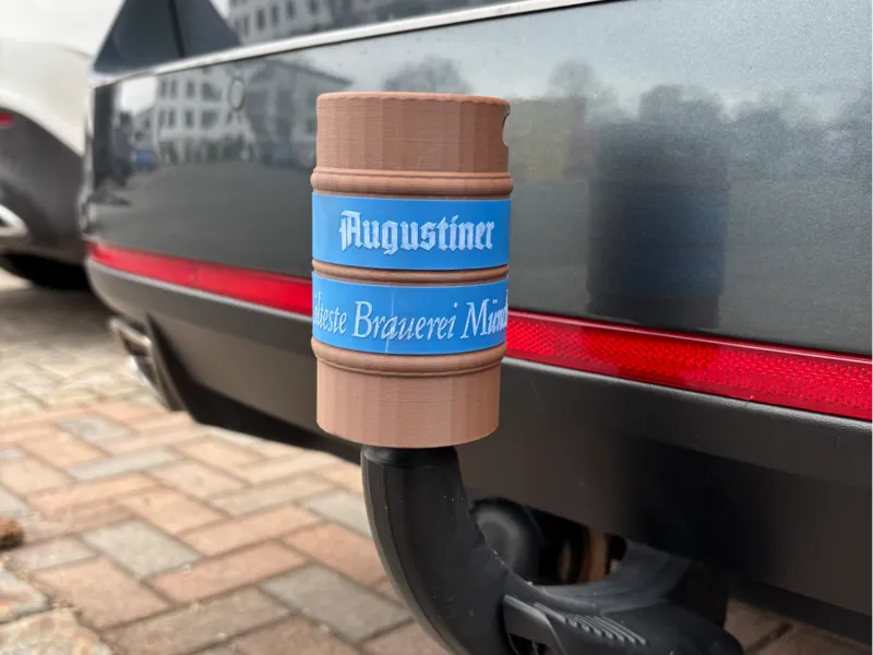 Augustiner Bierfass Anhängerkupplungsschutz 