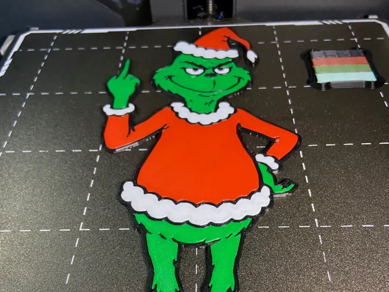 FUKU Grinch Wall Art with a Cheeky Twist - rude