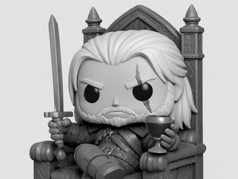 Funko pop Geralt with Wine