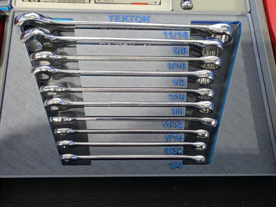 Tekton SAE wrench set tray for gridfinity