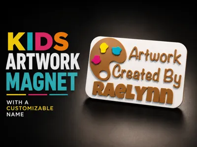 Personalized Kids Artwork Display Magnet