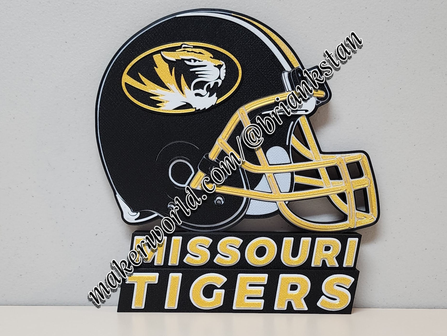 Missouri Tigers Helmet Wall or Desk Display