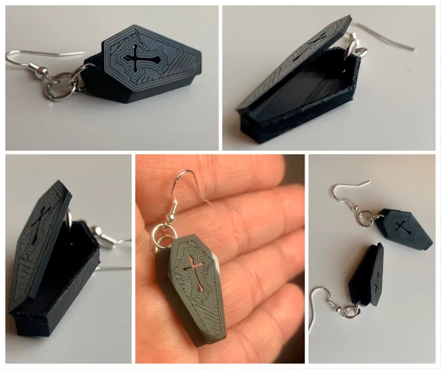 Open Coffin Earrings