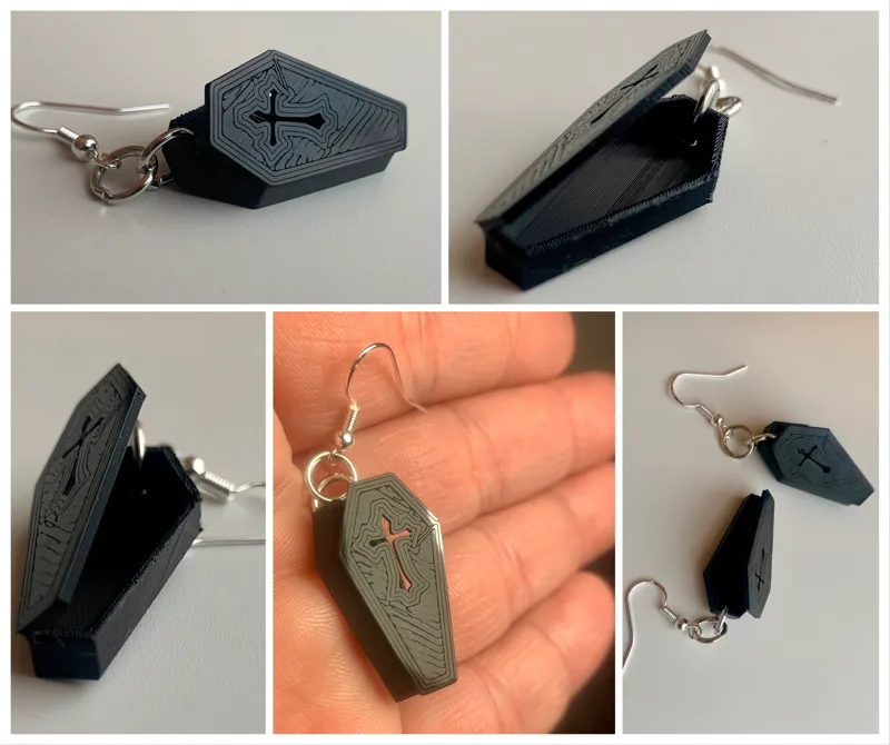 Open Coffin Earrings