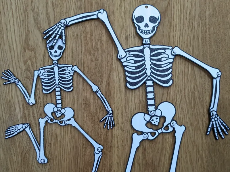 Articulated Halloween Skeleton - Snap Pin Edition