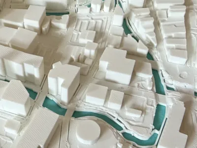 San Antonio Riverwalk Relief Map