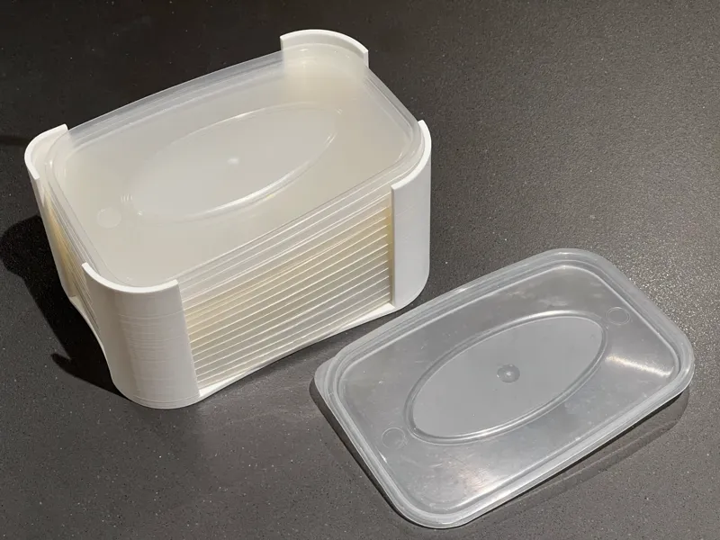 Pink apple plastic storage lid container