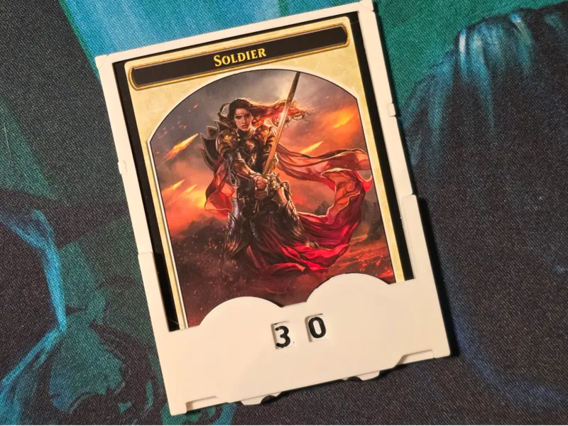 MTG Token Holder w/ 2 Spin Counter - Short Display