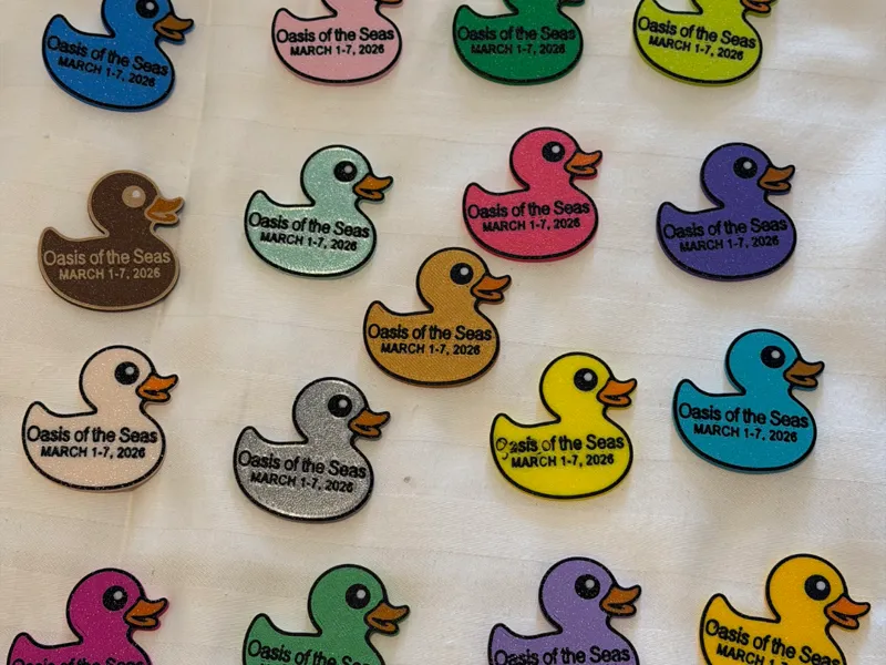 Custom Cruise Duck Magnet (Editable Text)