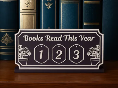 Books Read This Year, 3D Printable Reading Tracker