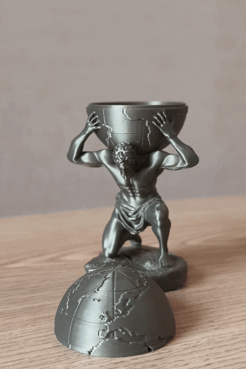Atlas Globe Secret Storage Bowl