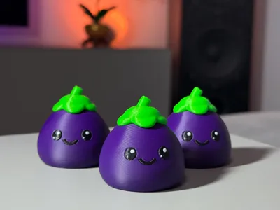 Chubby Eggplant: Minimalist Desk Buddy