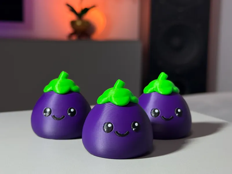 Chubby Eggplant: Minimalist Desk Buddy