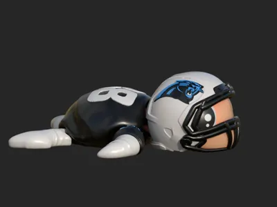 Football Turtle Carolina Panthers