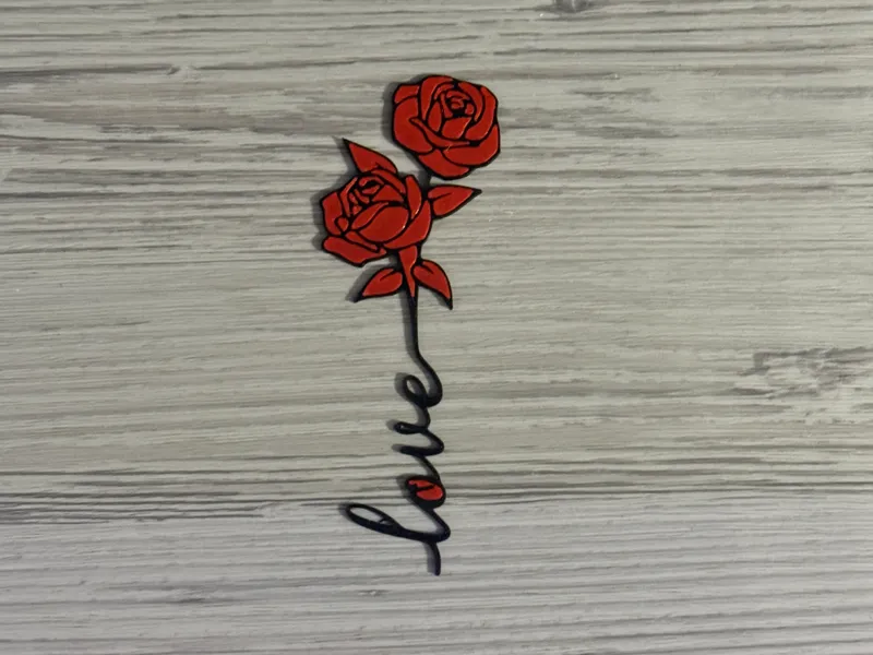 Rose in 2 Farben 