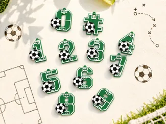 Goal Time Soccer Number Earrings