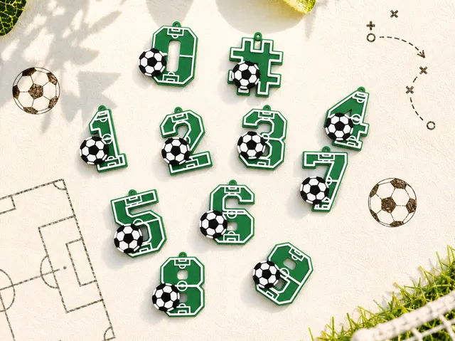 Goal Time Soccer Number Earrings