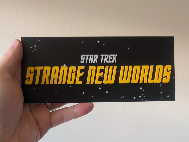Star Trek Strange New Worlds Logo with Frame+Stand
