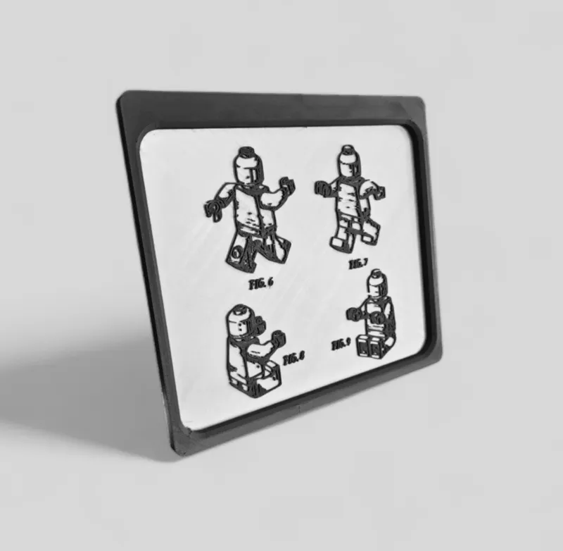 Brick Man Figure - Patent Art w/ integrated hook 