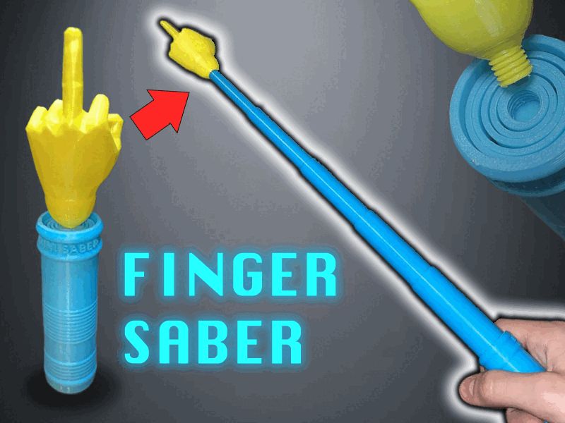 Middle Finger Saber collapsible/telescoping