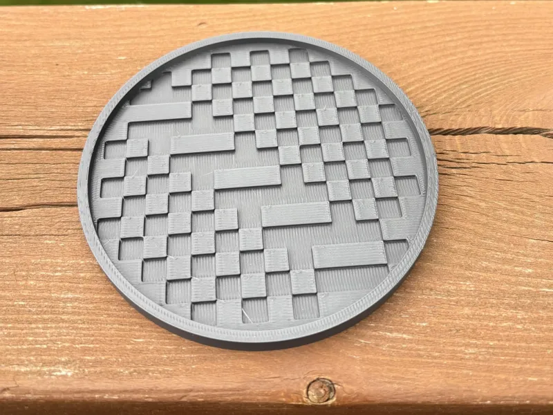 Coaster with Brick Texture