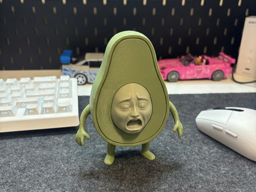 Existential Dread Avocado | Funny 3D Meme Decor