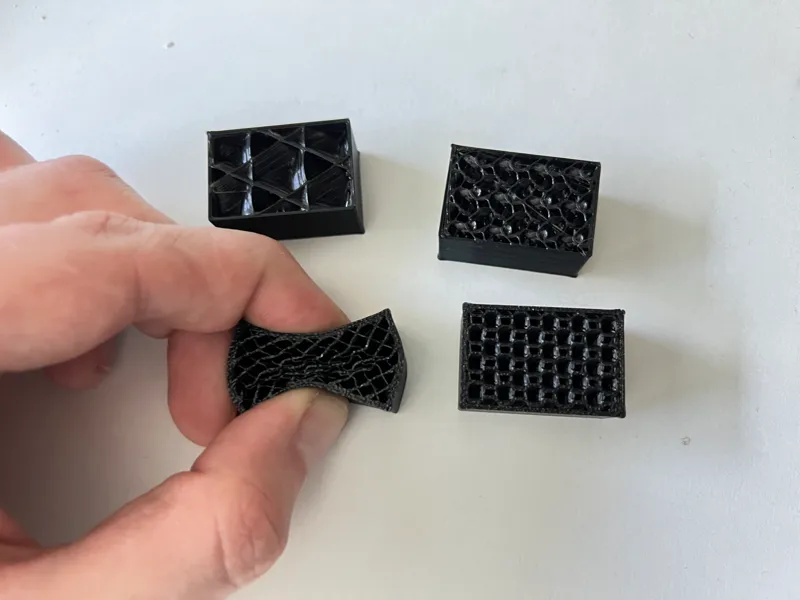 TPU Infill Squishiness softness Test Cube