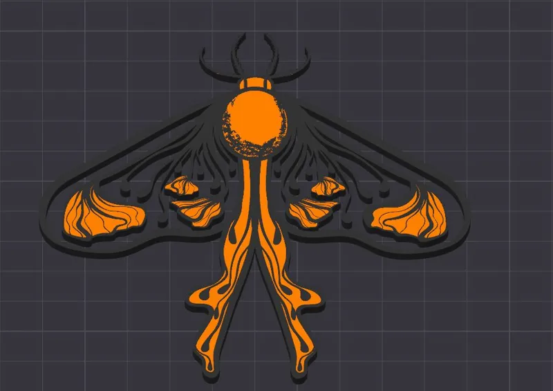 Boho Art Moth