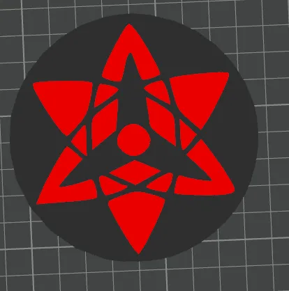 Sasuke final Sharingan coaster Naruto 93mm Mangekyou
