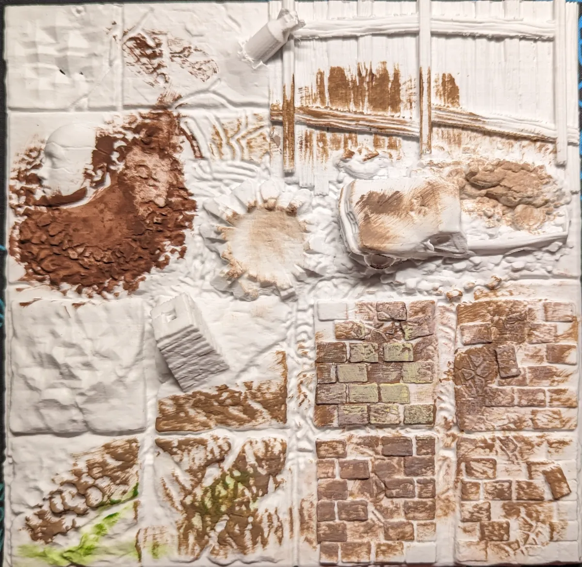 Palette de test pour pinceaux à sec
