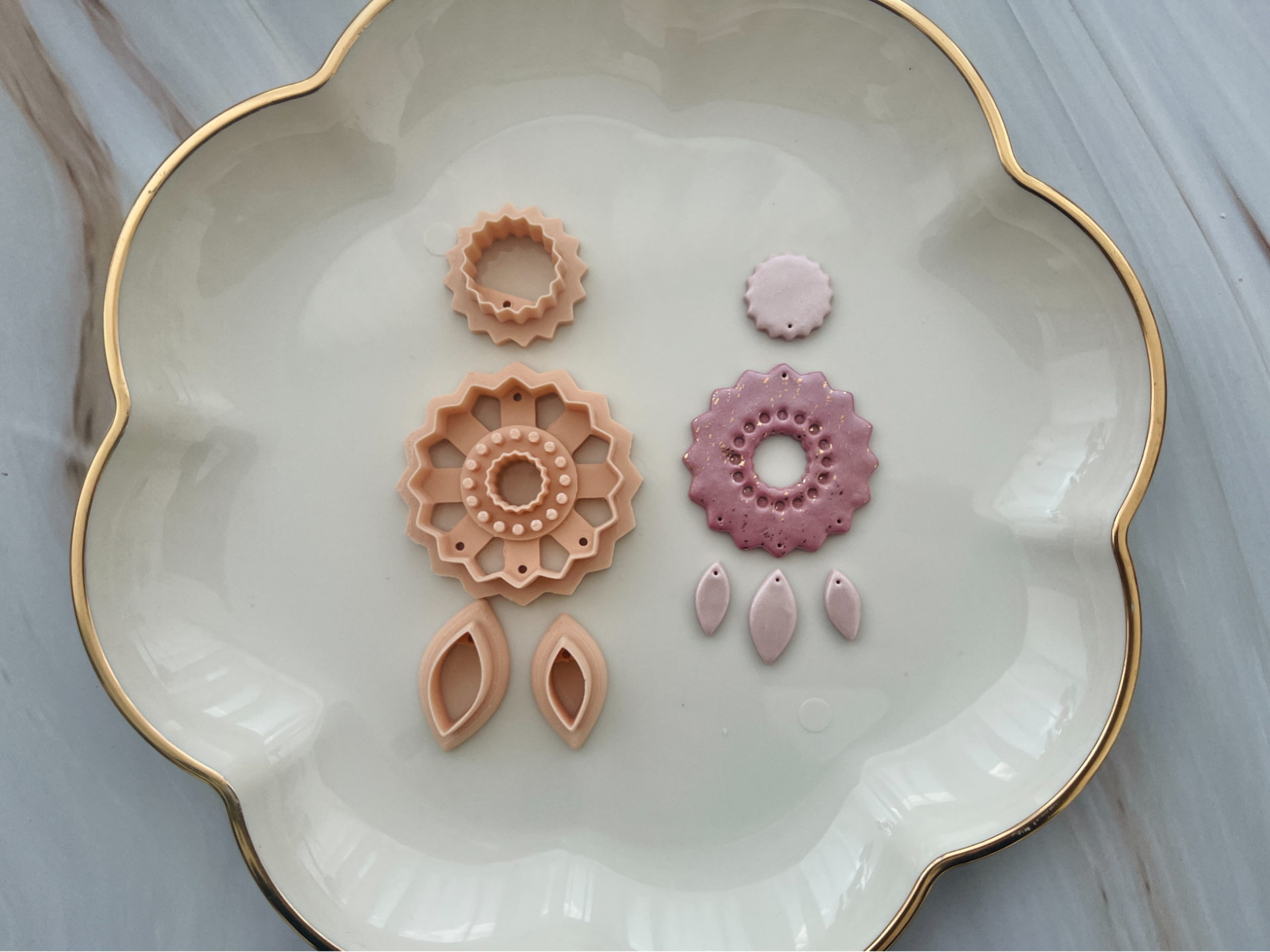 Boho Polymer Clay Earrings Cutters Set