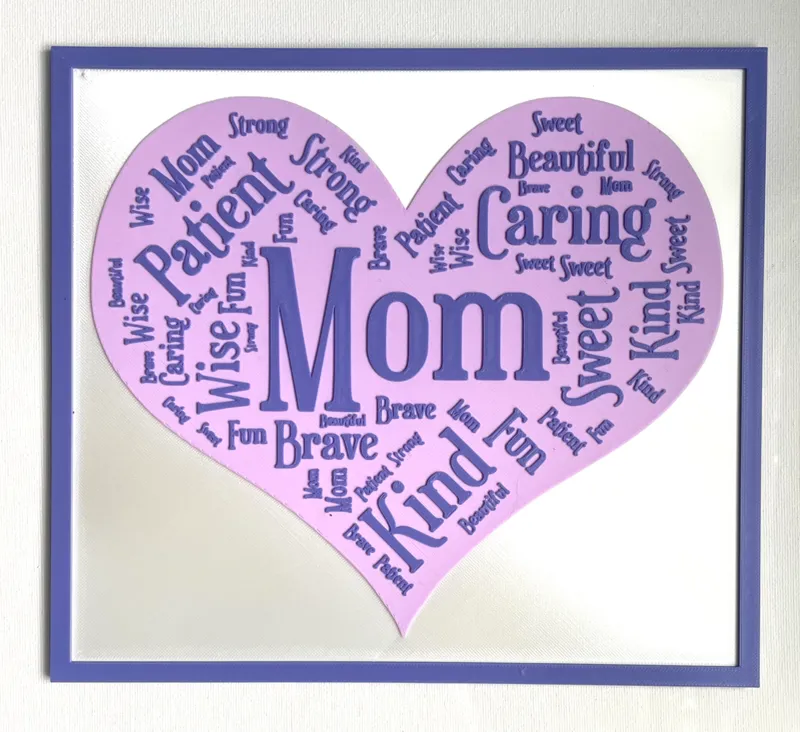 Mom Word Heart (No AMS Needed) Mother's Day Gift