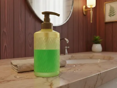 Transparent dispenser for soap and detergent