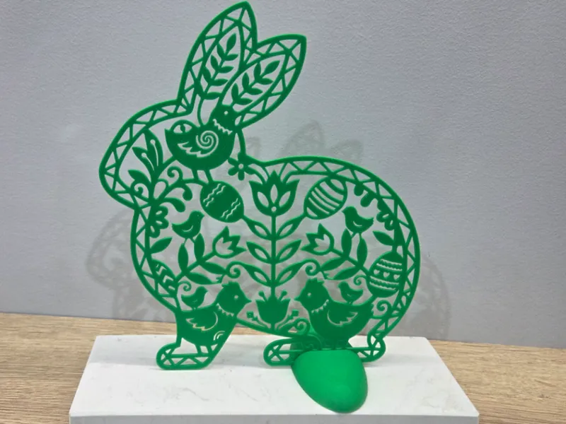 Elegant Folk Easter Bunny - Lace Decoration