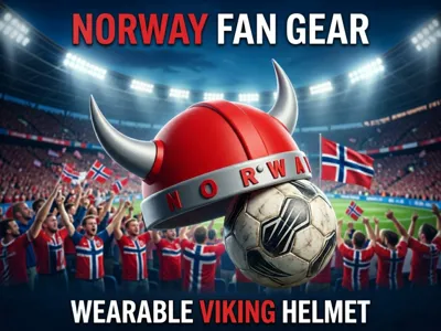 Wearable Norway Viking Helmet World Cup Soccer Fan