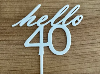 Cake Topper hello 40