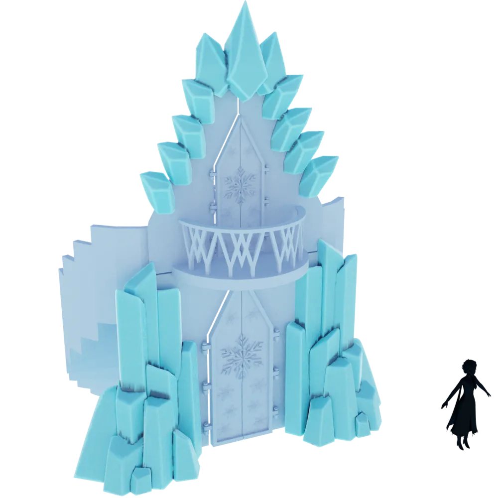 Il castello di ghiaccio di Elsa di Disney Frozen 城堡 迪士尼 - Modello di stampa  3D gratuito - MakerWorld, image size:1000x1000