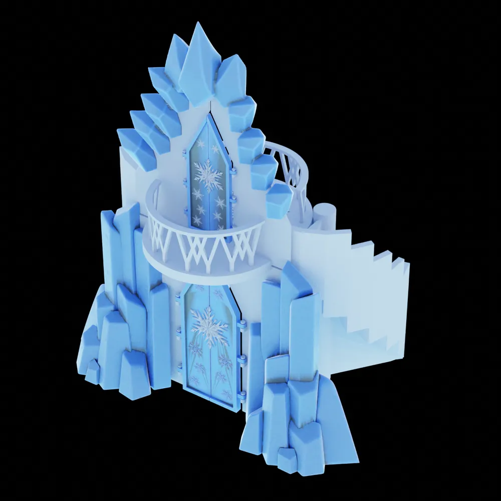 Il castello di ghiaccio di Elsa di Disney Frozen 城堡 迪士尼 - Modello di stampa  3D gratuito - MakerWorld, image size:1000x1000