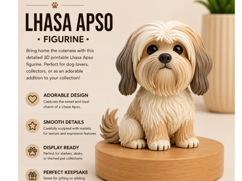 lhasa apso / Shih Tzu / Maltese Dog figurine