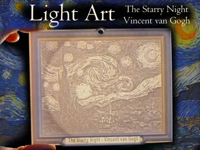 Light Art: The Starry Night by Vincent van Gogh