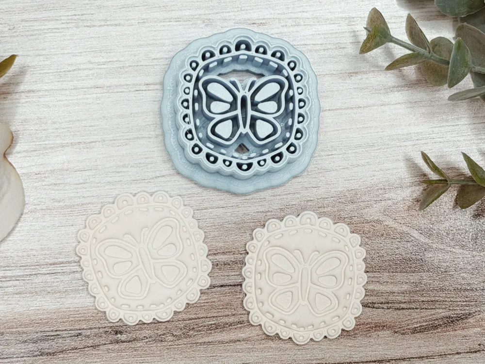 Cortador para modelado: Butterfly Polymer Clay Cutter & Embosser. Referencia del modelo original.
