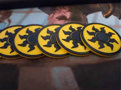 Mtg white mana poker chip counter