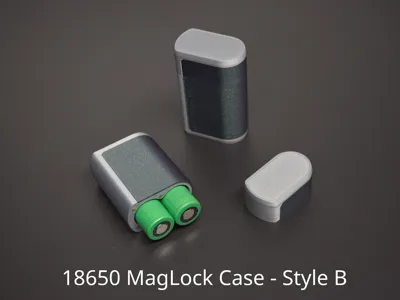 18650 Duo MagLock Case - Style B