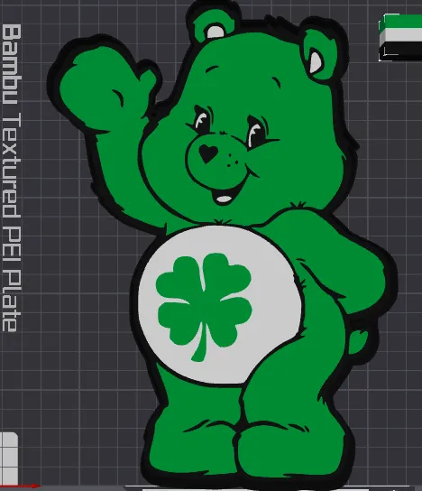 Good Luck Bear Lightbox Front Plate Only - NO BACK