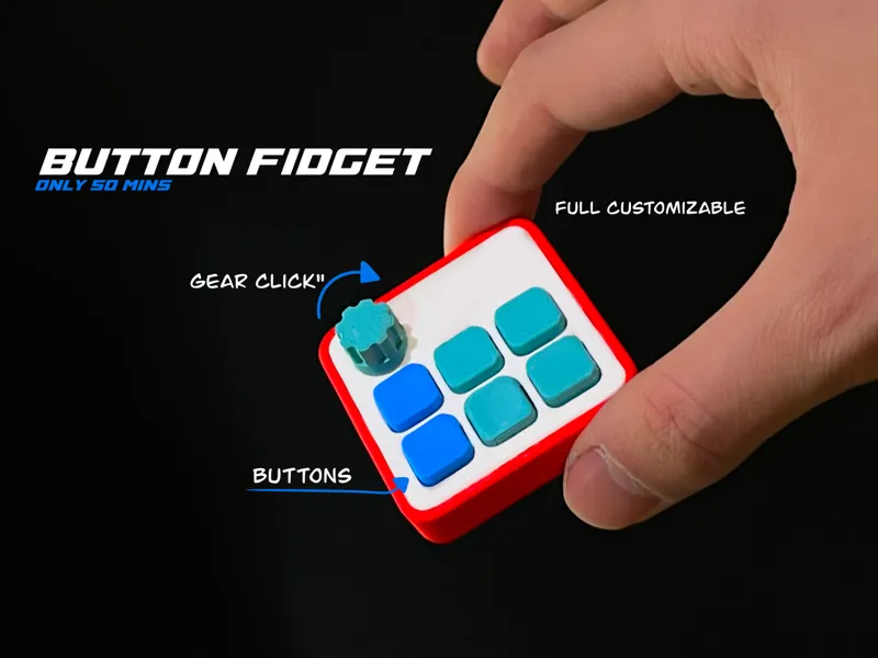Button click- Fidget toy - customizable