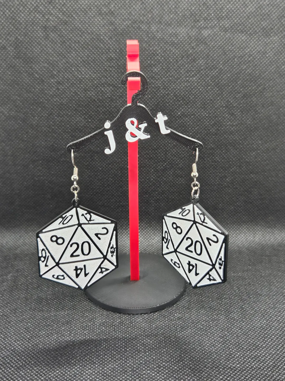 D20 earrings view 2