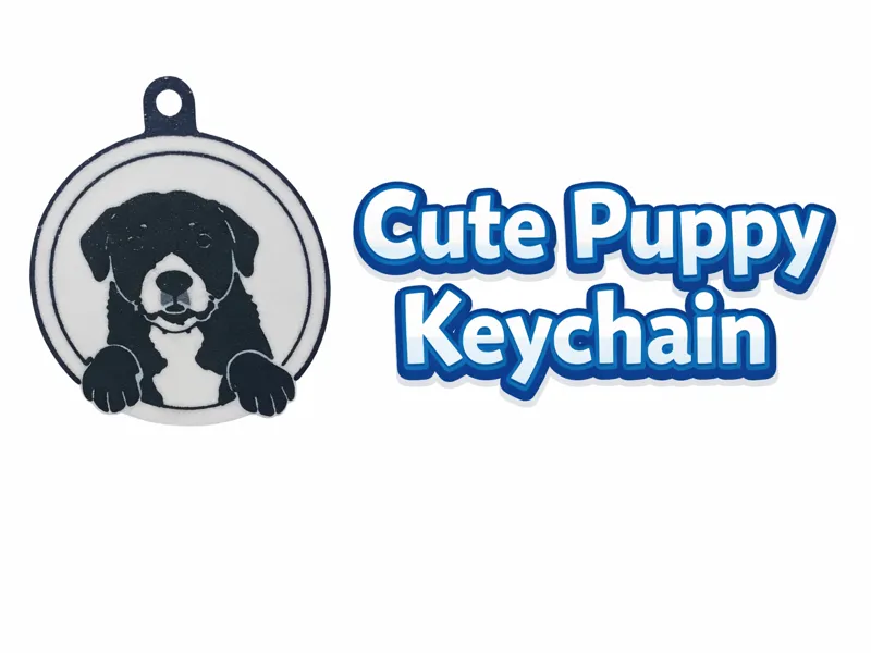 Cute Puppy Keychain